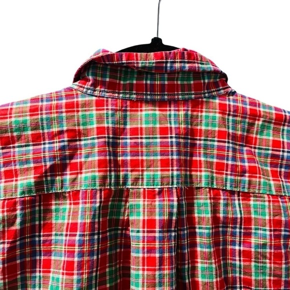 Ralph Lauren Christmas Colors Plaid Button Down Red Green Men's Size XL Holiday - Picture 7 of 7